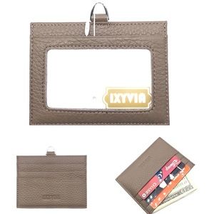 IXYVIA Horizontal Leather ID, Badge card Holder